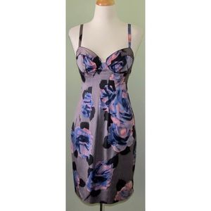 Rebecca Taylor silk Floral Bustier Dress 0 2 xs